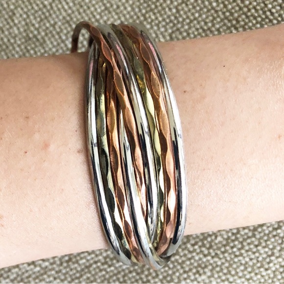 Tri-Tone Bangle Cuff - Picture 6 of 7